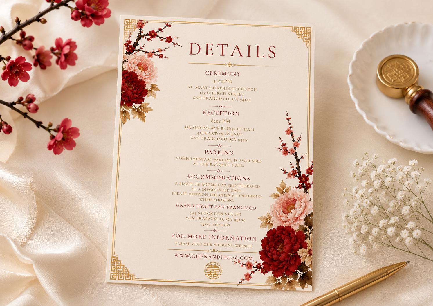 Classic Red details card mockup