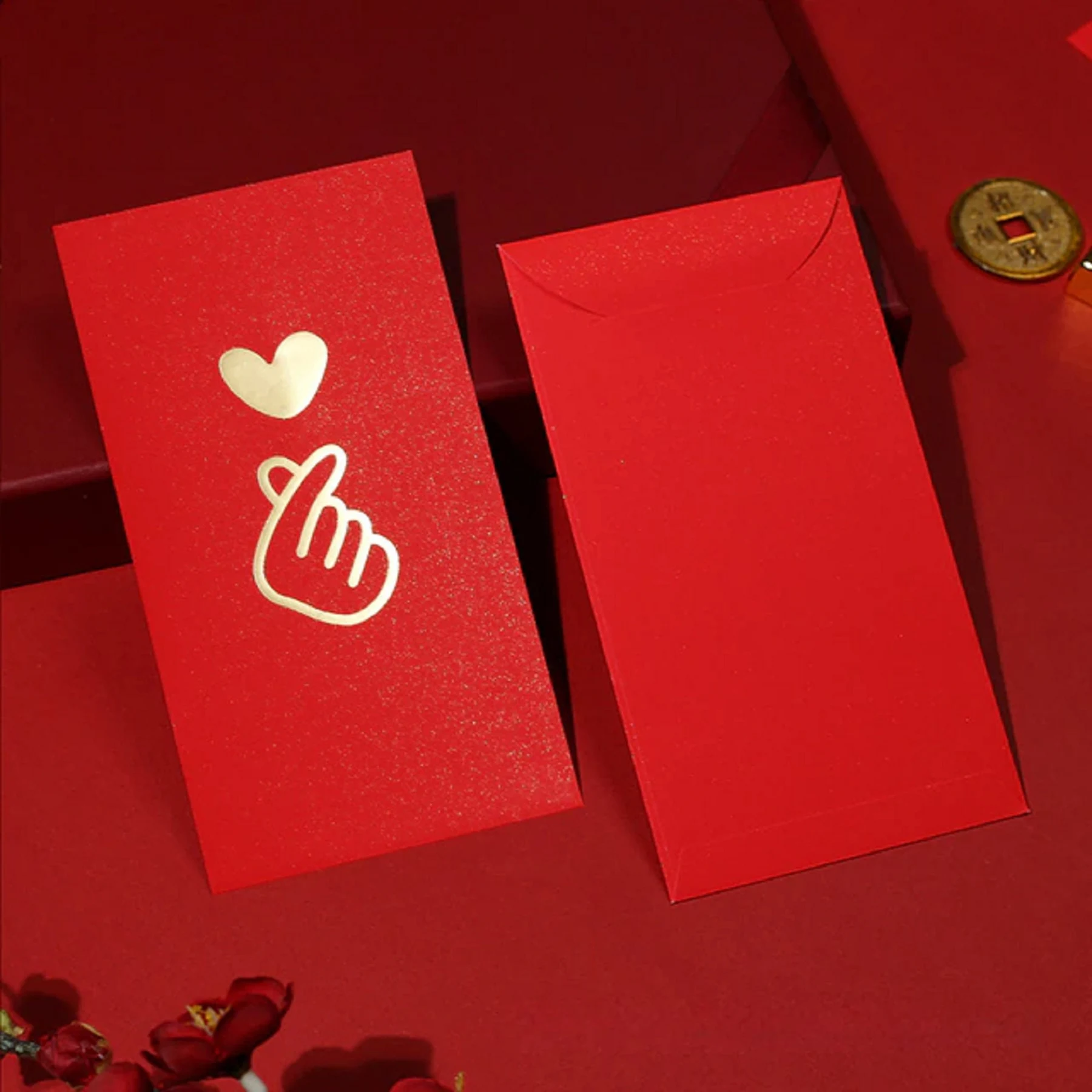 Finger Heart Chinese Red Envelope