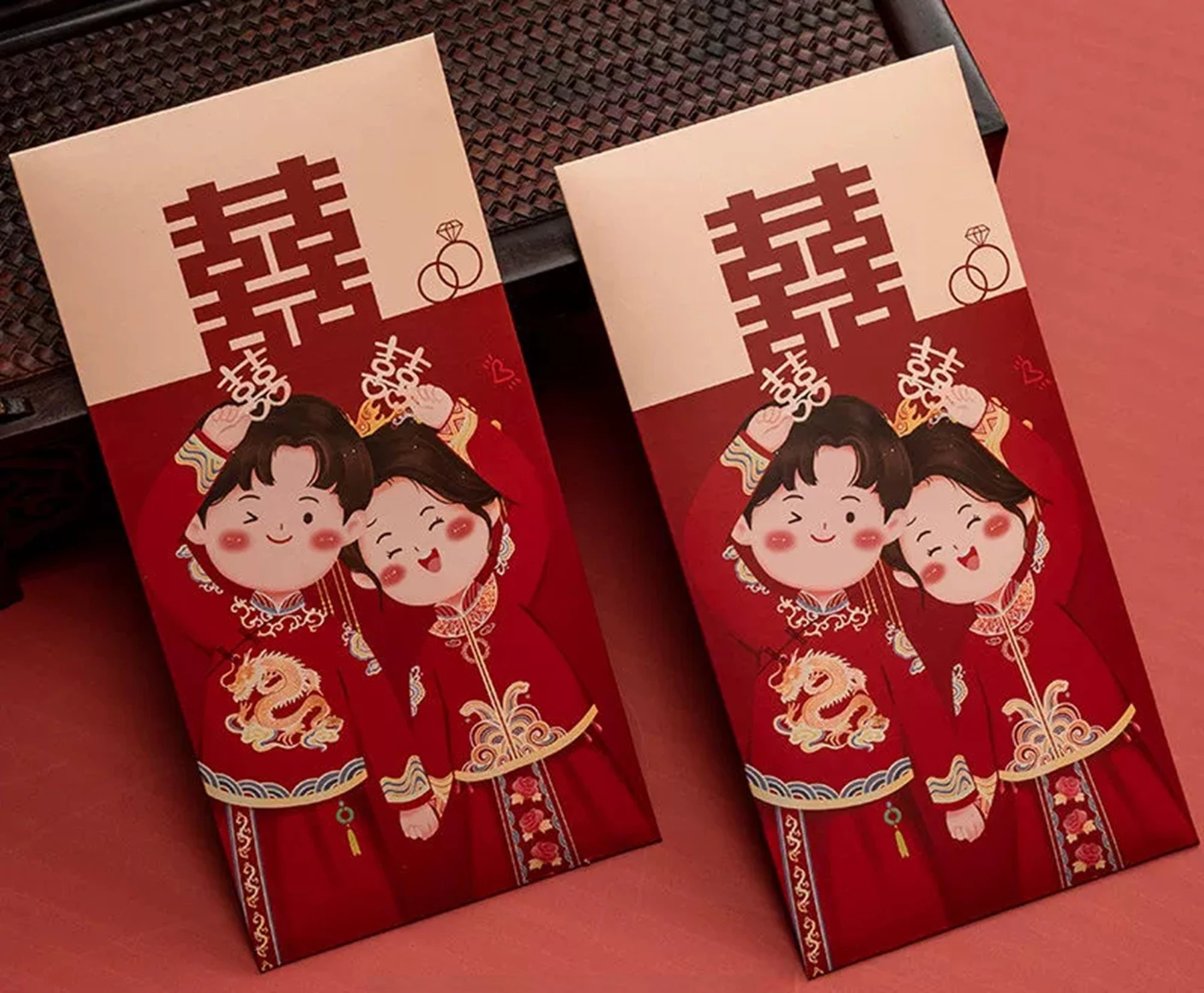 Double Happiness Red Envelope Ornament — Single Envelope